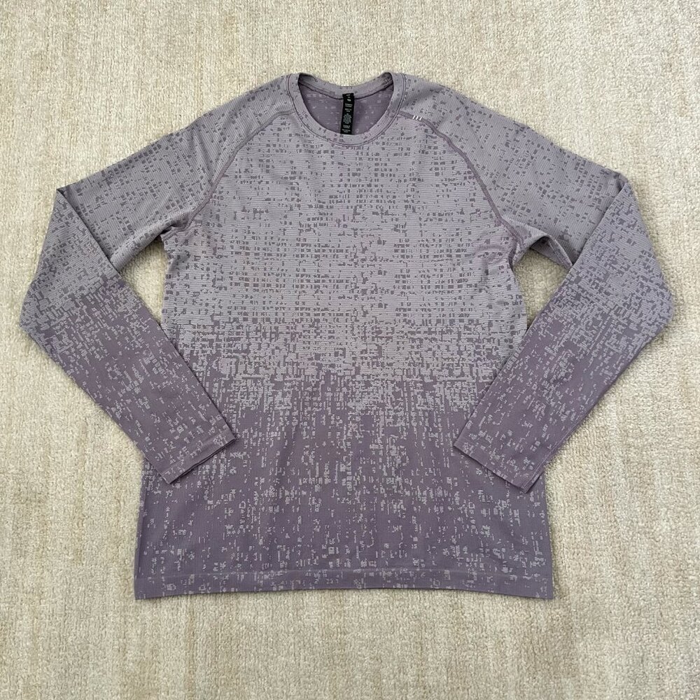 Lululemon Metal Vent Tech Long Sleeve Shirt 2.0 M Cube Calibrate Faint Lavender